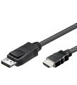Konverter DisplayPort 1.2 auf HDMI -- Stecker/Stecker, schwarz, 3 m