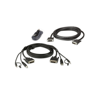 ATEN 2L-7D02UDX3 KVM Kabelsatz, USB DVI-D Dual Display Secure KVM, 1.8m (Produktbild 1)