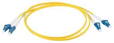 INFRALAN© Duplex Jumper LC-LC 9/125µm -- OS2, LSZH, gelb, 2.0mm, 1,5m