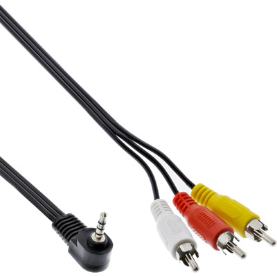 InLine® Audio/Video Kabel, 3,5mm 4pol Stecker auf 3x Cinch Stecker (Produktbild 1)