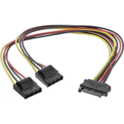 InLine® SATA Strom-Y-Kabel, SATA Buchse an 2x 13,34cm (5,25) Stecker, 0,3m (Produktbild 1)