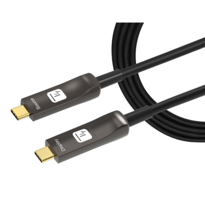 Techly Aktiv USB-C AOC Glasfaserkabel 4k -- 15m